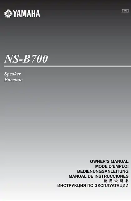 yamaha雅马哈NS-B700 使用说明书